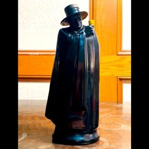 The Don Man in Black Cape Figural Bottle Decanter